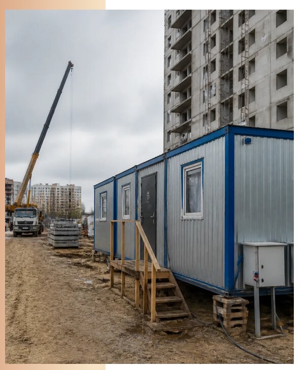 Аренда строительных вагончиков для рабочих в Сызрани